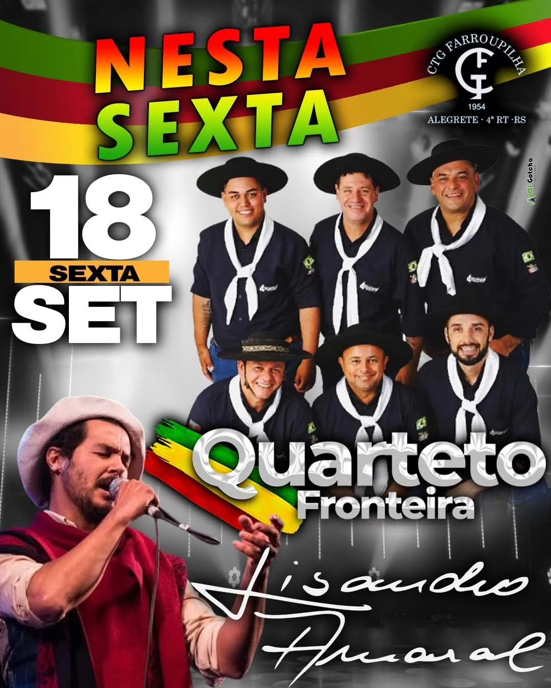 18 de setembro - Show com Lisandro Amaral e Baile Quarteto Fronteira