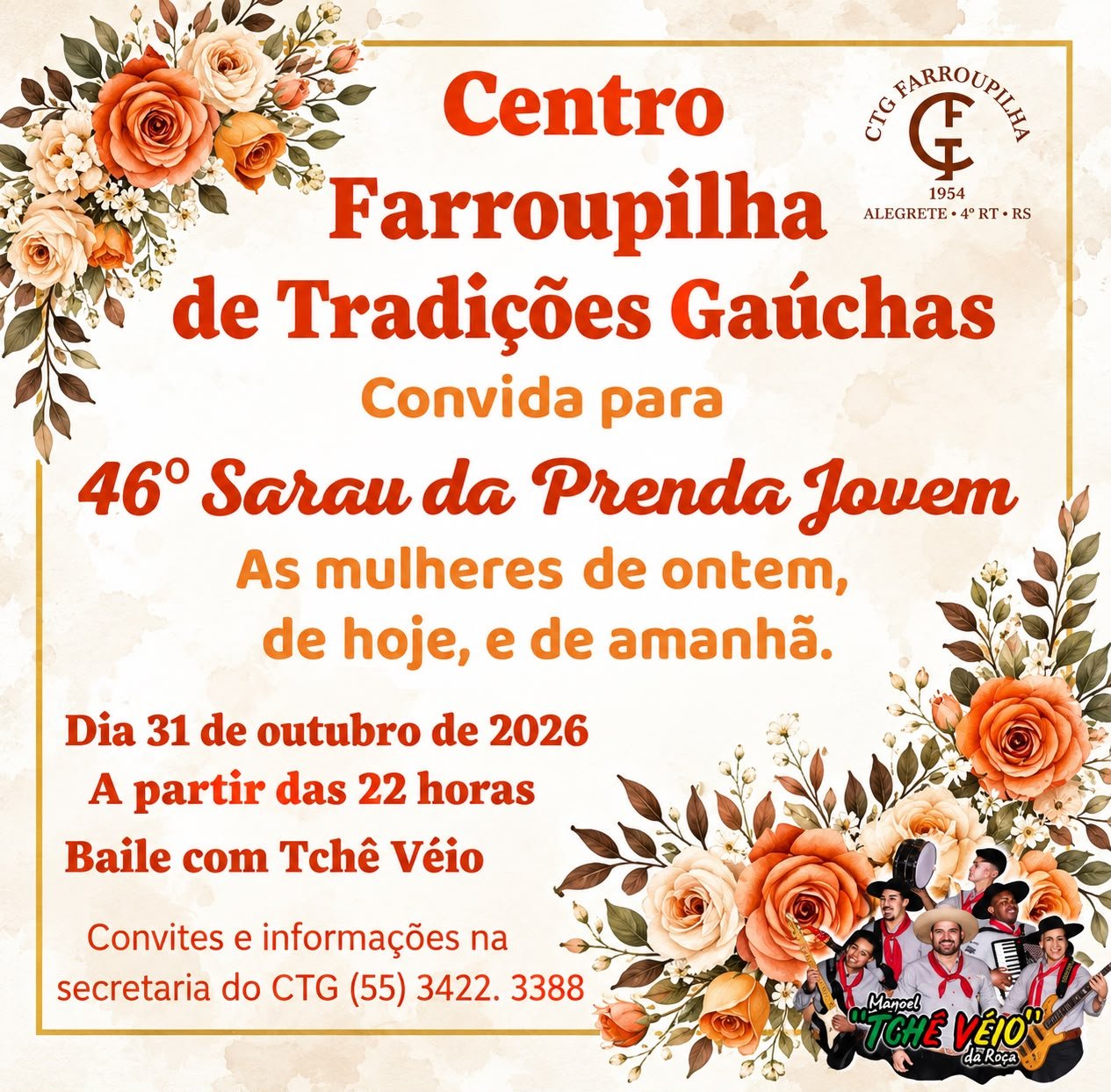 31 de Outubro - Sarau de Prendas