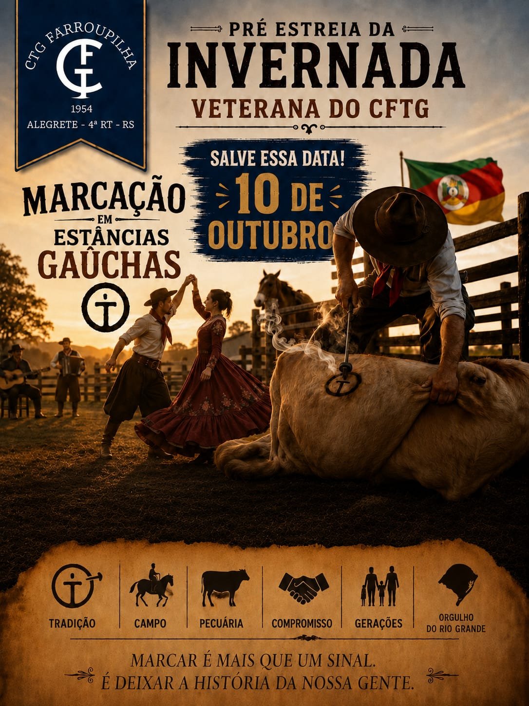 Dia 10 de outubro - Pré-estreia da Invernada Veterana