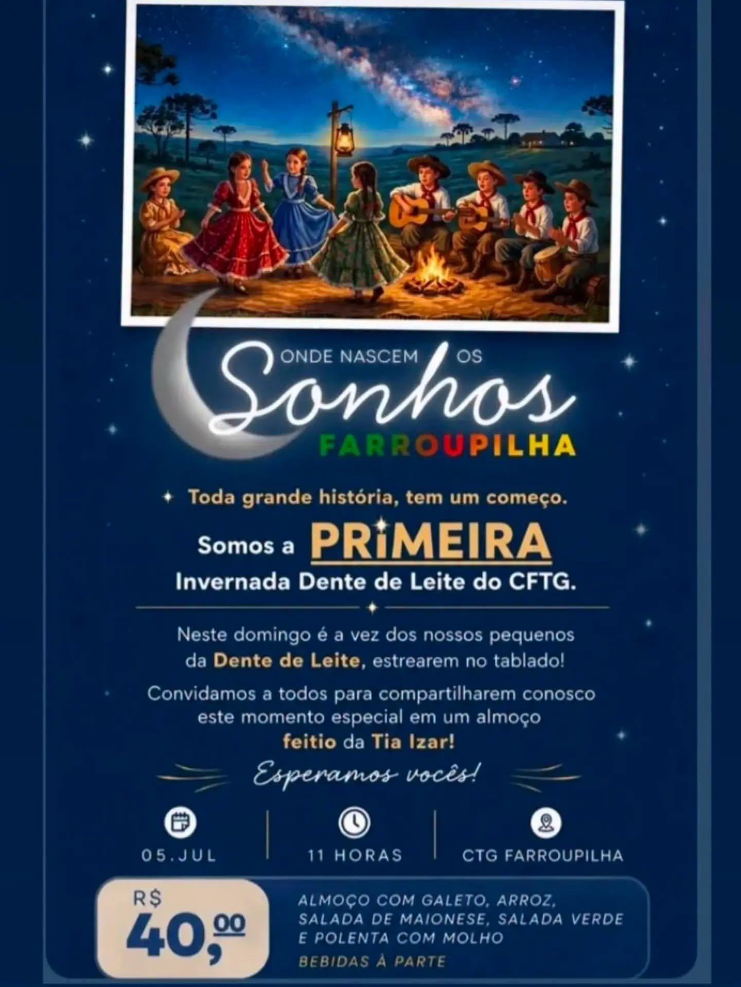 05 de Julho - Pré-estreia da Invernada Dente de Leite